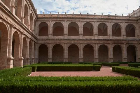The cloister of the monastery Stock Photos