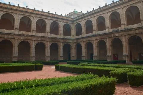 The cloister of the monastery Stock Photos