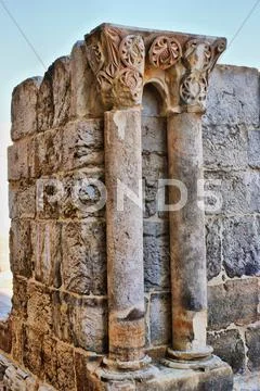 Cloister ruins of santa clara velha Stock Photos