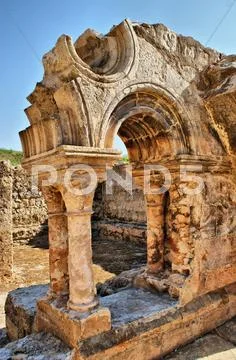 Cloister ruins of santa clara velha Stock Photos