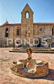 Cloister ruins of santa clara velha Stock Photos