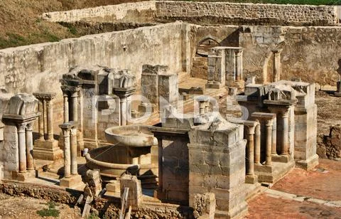 Cloister ruins of santa clara velha Stock Photos