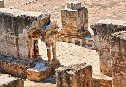 Cloister ruins of santa clara velha Stock-Fotos