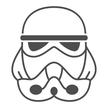 Clone Commander Bacara solid icon, star wars concept, clone trooper officer Stock Illustration