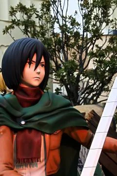 Clone-oid statue of Mikasa Ackerman 스톡 사진