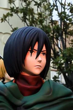 Clone-oid statue of Mikasa Ackerman 스톡 사진