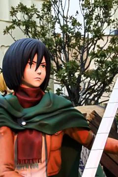 Clone-oid statue of Mikasa Ackerman Foto stock
