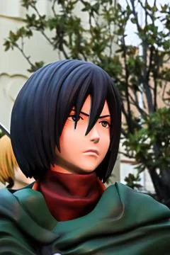 Clone-oid statue of Mikasa Ackerman Stock Photos