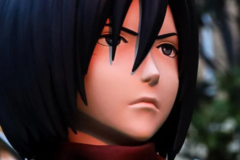 Clone-oid statue of Mikasa Ackerman 스톡 사진