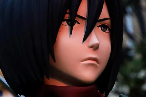 Clone-oid statue of Mikasa Ackerman Stock Photos