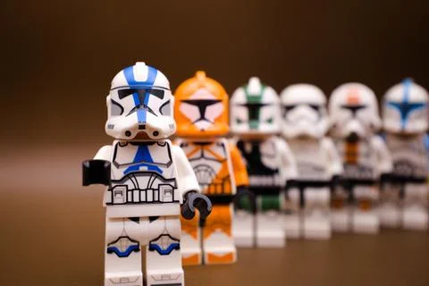Clone troopers in different colors Stock Photos