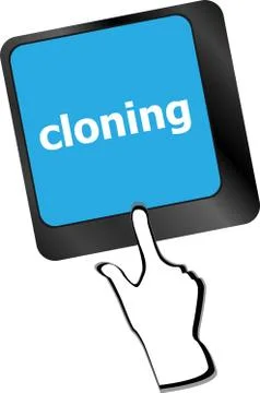 Cloning keyboard button on computer pc Illustrazione stock