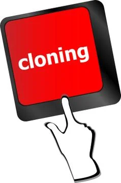 Cloning keyboard button on computer pc Stock Illustration
