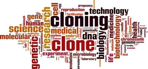 Cloning word cloud Stockillustratie