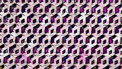 Clororful diamond pattern hand draw animation Stock Footage 268718561