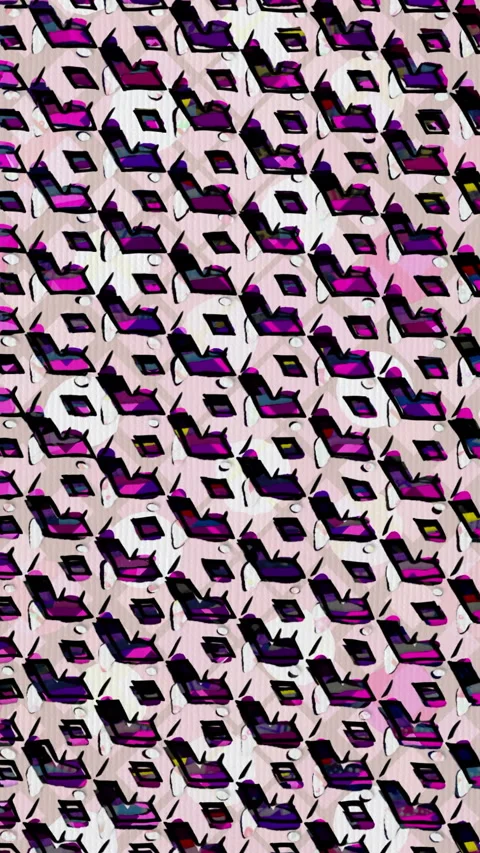 Clororful diamond pattern hand draw animation vertical video Stock Footage 304004890