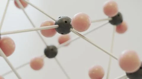 Close up of 3D Carbon Dioxide Model Used in Chemistry Teaching Lab Stock Illustration