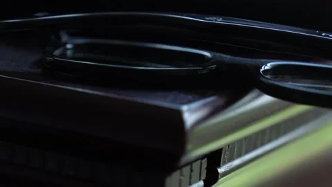 Close up, 3D glasses in 4K Video stock 132010233