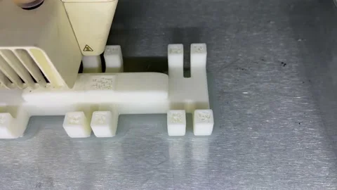 Close up of 3d Printer printing Stock Footage 214072719