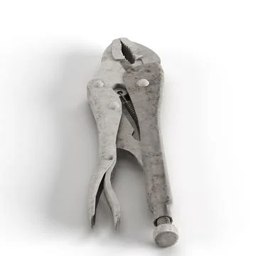 Close-up of a 3D rendered model of pliers Stock Illustration