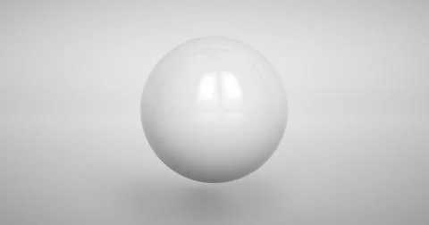 Close up 3D white ball of isolated Stock Illustration