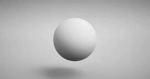 Close up 3D white ball of isolated Stock Illustration