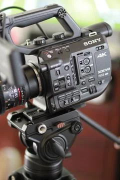 Close up of 4k video camera Stock Photos