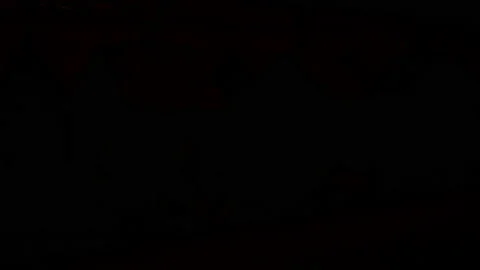 Close up 4k video shot of a tiny house as new year decoration Stock Footage 143695455