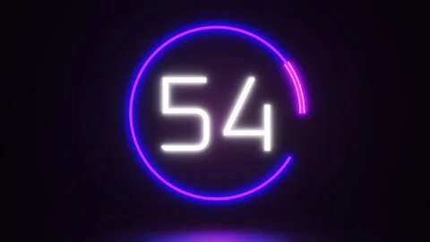 Close-up of 60 Seconds countdown White numbers on a Computer Screen in Defocus Stock Footage 201157041