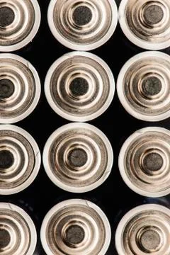 Close up of AA batteries Foto stock