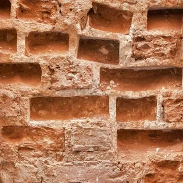 Close-up abandoned  brick  wall Stock Photos