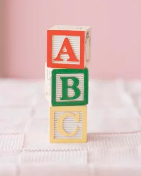 Close up of ABC blocks 스톡 사진