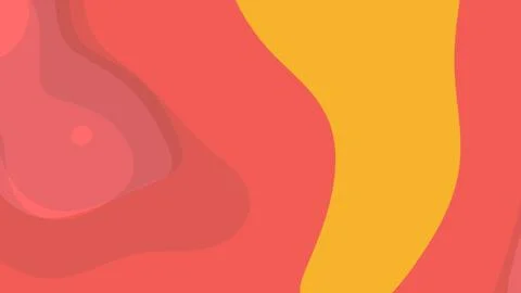 Close up abstract composition featuring flowing coral pink and bright yellow  Stock Illustration