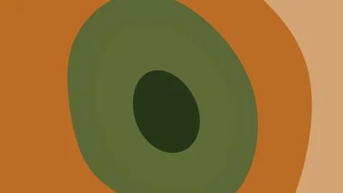 Close up abstract composition featuring layered oval shapes in orange brown g 库存插图