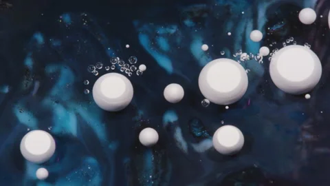 Close-up Abstract Expressions in  Paint Video stock 208762250