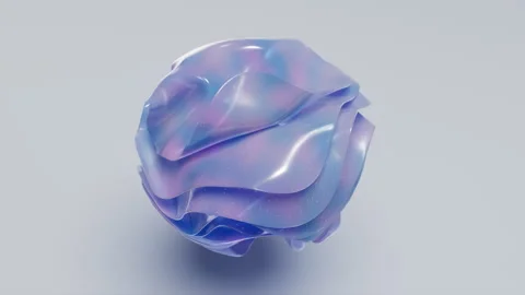 Close-Up Abstract Holographic Silk Motion Video stock 340427569