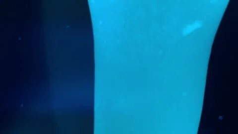 Close up abstract macro shots of blue lava lamp background Video stock 267314170