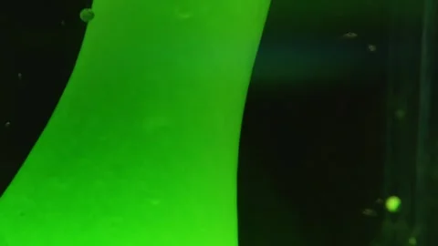Close up abstract macro shots of green lava lamp background Stock Footage 267315156