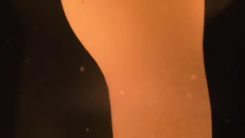 Close up abstract macro shots of orange lava lamp background Stock Footage 267316337