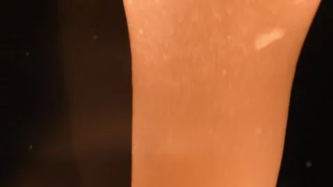 Close up abstract macro shots of orange lava lamp background Stock Footage 267316404