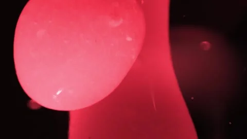 Close up abstract macro shots of red lava lamp background Stock Footage 267320774
