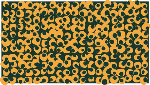 Close-up abstract pattern of yellow and black cells Stock Illustration