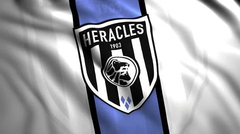 Close up of an abstract rippling flag. Motion. Heracles Almelo dutch Stock Illustration