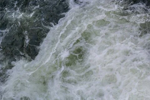 Close-up abstract texture above view of river torrent and clear fresh cold wa Stock-Fotos