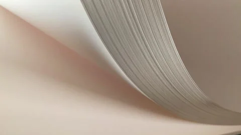 Close-up abstract view of stacked white paper sheets Stock Footage 331606065