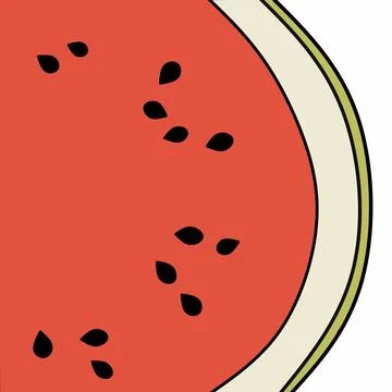 Close-Up Abstract Watermelon Pattern Stock Illustration