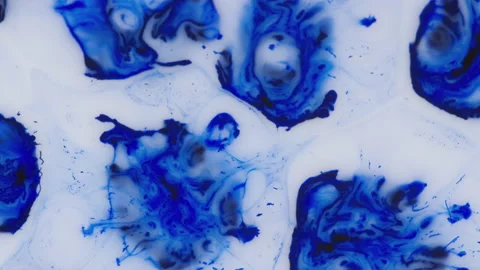 Close-up Abstractions in Swirling Paint Stock Footage 208761480