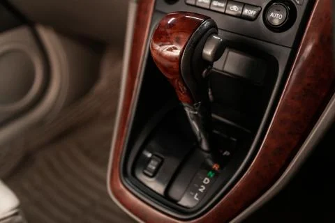 Close-up of the accelerator handle and buttons.  automatic transmission gear  Photos