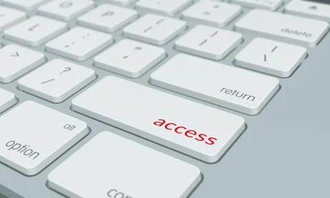 Close up of access keyboard button Illustrazione stock