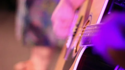 Close Up Acoustic Guitar Stock Footage 22333475